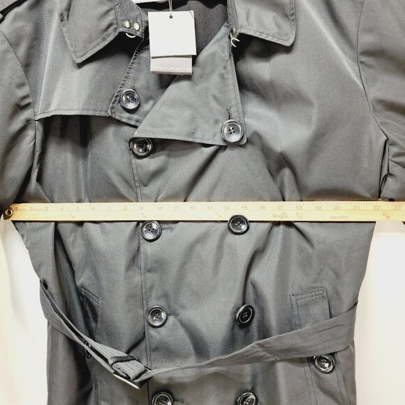 BGSD Women's Gabby Black Mid Length Trench Coat Size  XXL New - Picture 5 of 15